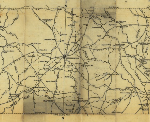 Map of the Chester District in South Carolina